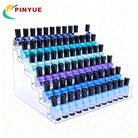Organizador Personalizado de Acrílico Transparente de 3 Niveles, Estante de Exhibición para Perfumes, Soporte de Mostrador para Exhibición de Maquillaje y Esmalte de Uñas