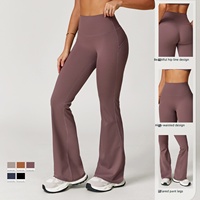 Leggings évasés taille haute élastique pour femme, effet push-up, pantalon de yoga à jambe large, contrôle du ventre, extensible dans quatre directions, respirant