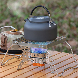 Outdoor Edelstahl <span class=keywords><strong>Camping</strong></span> Grill Tragbare faltbare Racks Brenner Herd Stand Picknick Koch ausrüstung Barbecue Brazier Stand - Product Image 4