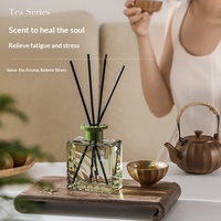 Diffuseur à bâtonnets effet vague d'eau 200 ml, sans fumée, pour aromathérapie domestique, huile essentielle, parfum frais naturel, 2 mois, salon