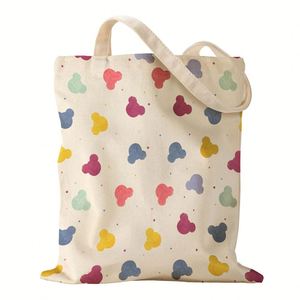Customized Color Logo Tote Bags Recycled Cotton <b>Canvas</b> with Daily Advertising Travel Gift Usage Reusable Blank Shopping Bags - Product Image 1