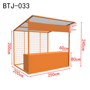 Puesto de Comida Móvil Personalizado, Quiosco de Papas Fritas, Sushi, Aperitivos, Bebidas, Carrito de Venta Ambulante, Helados, Comida Callejera, Hierro Galvanizado - Product Image 3