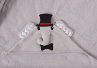 Lot de serviettes de bain à capuche en coton biologique tricoté ultra doux et réutilisable pour bébé, couverture d'emmaillotage nouveau-né, cadeaux de naissance à motif dessin animé