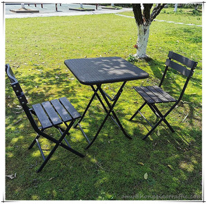 <span class=keywords><strong>Tavolo</strong></span> <span class=keywords><strong>quadrato</strong></span> marrone da 2 piedi 60cm in plastica da esterno in Rattan per banchetti tavoli e sedie da <span class=keywords><strong>giardino</strong></span> - Product Image 5