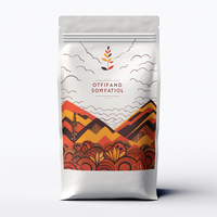 Sachets d'emballage pour café à fond carré, personnalisés, avec impression héliogravure mate, fermeture éclair supérieure, en feuille d'aluminium, résistants à l'humidité, pour aliments pour animaux de compagnie et aliments en conserve