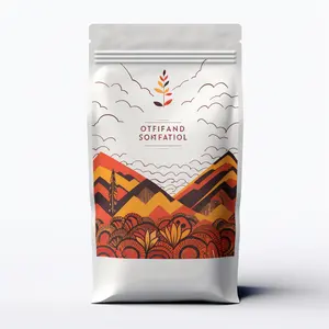Pochettes d'emballage de grains de café à fond carré avec impression numérique mate personnalisée sacs de café en feuille d'aluminium avec fermeture éclair