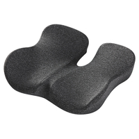Coussin de siège ergonomique pour chaise de bureau et voiture, mousse à mémoire de forme haute densité, fermeté moyenne, base antidérapante, soulagement des douleurs sciatiques et du coccyx