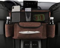 Porte-monnaie de voiture de luxe de grande capacité porte-sac à main Console sièges en cuir PU multifonctionnel tout-en-un organisateur Document téléphone