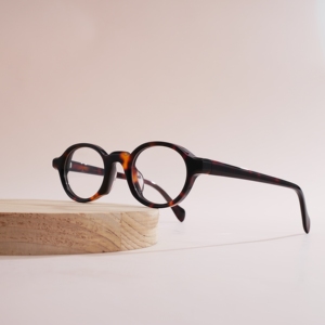 Monturas Ópticas Redondas Retro de Acetato, Estilo Boston Vintage, Personalizables con Lentes Graduadas, Monturas de Gafas para Hombre y Mujer - Product Image 5