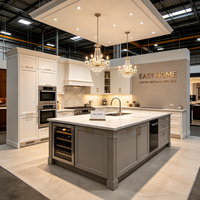 Cuisine préfabriquée robuste, armoires de cuisine modulaires assemblées pour projet de logement public