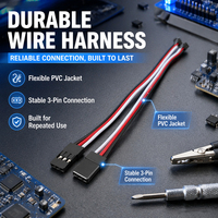 Kabel Ekstensi Perakitan Housing Female 3 Pin 2.54mm Custom, Kabel Harness UL1007 AWG22 untuk Peralatan Elektronik PCB, Pabrik OEM