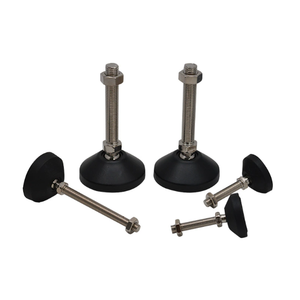 רגל מתכווננת מפלדת אל-חלד/פלסטיק עם בסיס ניילון רב-כיווני 80 מ\\\"מ, רגליים מפרקיות עם הברגה M12/M14/M16/M20 למלונות - Product Image 5