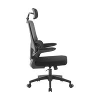 Chaise de bureau ergonomique à dossier haut en maille, appui-tête réglable, soutien lombaire, accoudoirs rabattables, chaise pivotante pour ordinateur, pour la maison et le bureau