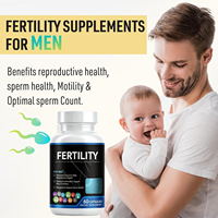 Complément de fertilité OEM/ODM pour hommes, multivitamines masculines avec racine de maca, L-carnitine, soutient l'équilibre hormonal et la motilité