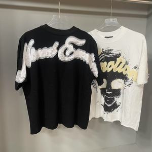 Camisetas de algodón 100% de alta calidad, ropa de calle con estampado gráfico, ropa de hombre de gran tamaño, camisetas de emoción mixta para hombres - Product Image 3