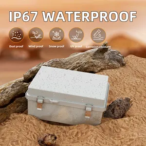 IP67 Outdoor WiFi Enclosure Weatherproof Electrical Box Stainless Steel Latch Hinged Enclosure For Electronics Router Breaker