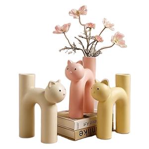 <span class=keywords><strong>Maceta</strong></span> de cerámica Mini gato en forma de dibujos animados lindo <span class=keywords><strong>maceta</strong></span> única <span class=keywords><strong>gatito</strong></span> decoración jarrón decorativo - Product Image 1