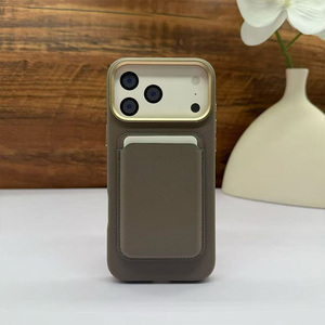 เคสโทรศัพท์หนังแฟชั่น GL010 แบบแม่เหล็ก พร้อมกระเป๋าสตางค์สีเข้าชุด สำหรับ iPhone 11 12 13 14 15 16 17 Pro Max - Product Image 3