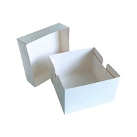 Boîtes à gâteaux en carton SBS EDUR EU de qualité alimentaire, pliables, blanches, 2 pièces, 8, 10 et 12 pouces, pour mariage et pâtisserie