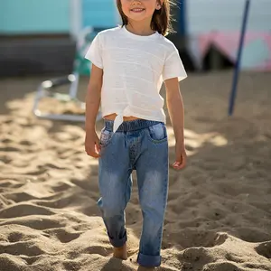 Toddler Straight Jean Pants For Kids Unisex Children Blue Denim Fashion Boys Jeans