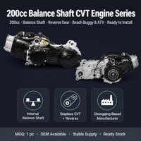 Ensemble Moteur de Moto Quad Buggy ATV 200cc GY6 CVT avec Engrenage Inverse, Arbre d'Équilibrage et Refroidissement par Air (OEM/ODM)