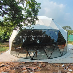 <span class=keywords><strong>Luna</strong></span> Glamping <span class=keywords><strong>Camping</strong></span> haut de gamme Maison dôme en verre de 6m avec partie transparente en verre - Product Image 2