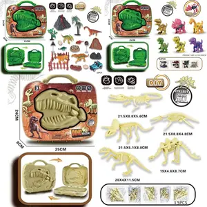 Giáo Dục chơi thực tế thiết lập tạo ra một thực tế Khủng Long Thế giới khủng long đồ chơi với hoạt động chơi Mat và cây