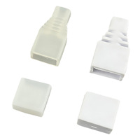 Kit de connecteurs pour avion 4x14mm et 5x11mm, embouts pour bande LED néon, bande lumineuse flexible, embouts PVC, accessoires pour bande LED