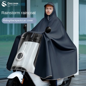Imperméable de moto à batterie épaissie extra large simple double long protection contre les tempêtes de pluie spécial poncho imperméable pour hommes - Product Image 6