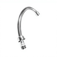 XiDuoLi Robinet de cuisine moderne en acier inoxydable 201 pour eau chaude et froide, avec tuyau flexible en forme de col de cygne pour évier à légumes, accessoire de plomberie