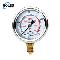 Stainless Steel Pressure Gauges Pressure Measuring Instruments Differential Pressure Gauge