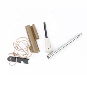 Allume-feu Portable Camping Firesteel Flint Allume-feu en acier inoxydable Tube de feu de soufflage sarbacane pliable avec lanière de cou - Product Image 6