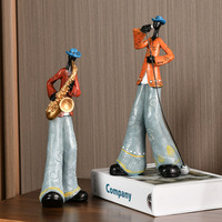 Productos más populares adornos artísticos Jazz cantante banda estatuilla famosa estatuilla sala de estar estantería decoración del hogar