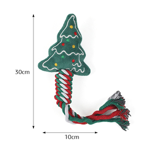 Jouets de Noël rongeurs pour chien, grincement des dents, nettoyage des cordes, nœuds, coton, jouets interactifs pour chiens et chats, soulagement de l'ennui - Product Image 6