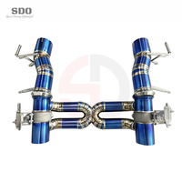 Sistem Knalpot Cat-back Titanium SD untuk Ferrari SF90 4.0T V8 2019+ Performa Tinggi Kontrol Katup OEM Pipa Knalpot Catback