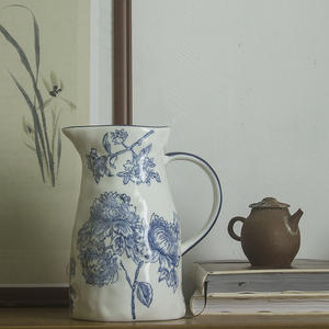 Decoración de lujo <span class=keywords><strong>para</strong></span> el hogar, venta al por mayor, jarrón de cerámica y jarra de leche, arreglo de maceta elegante <span class=keywords><strong>para</strong></span> decoración del hogar - Product Image 6