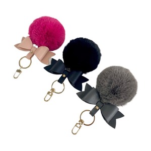 PU leather bow keychain pendant, source factory, exquisite and cute <b>girly</b> bag and <b>car</b> keychain. - Product Image 5