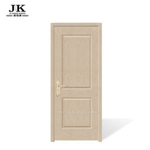 Porta Interna Stile Fienile JHK-S01, Moderna Porta Doppia con Superficie in Texture di Acero N, Non Rifinita, 2 Pannelli Quadrati Impiallacciati - Product Image 1