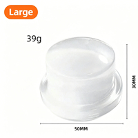 Butée de porte ronde transparente réutilisable en PU, 2 tailles, pour la protection du sol et des murs, maison, bureau, hôtel, appartement