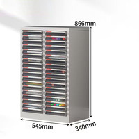 Armoire de classement métallique moderne pour bureau, grande capacité, tiroirs transparents en plastique, rangement de qualité commerciale pour petites pièces, vis et boulons