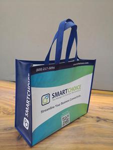 Non Woven Eco Laminated Fabric Tote Bag Custom <b>Printed</b> Reusable Shopping Carry Wholesale Rope Handle Custom Logo & Color - Product Image 2