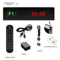 Chronomètre de fitness en alliage d'aluminium de haute qualité avec affichage LED à 6 chiffres de 1,5 pouce, compte à rebours positif pour entraînement de boxe et intervalles