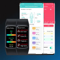 Montre connectée ECG avec écran de 1,47 pouce, étanche IP68, moniteur de fréquence cardiaque, de tension artérielle et de sommeil, tracker de fitness pour hommes et femmes, OEM ODM