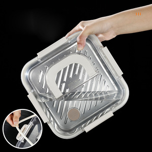 冷凍庫で安全なステンレス鋼のスナックサラダランチお弁当箱サンドイッチ食品ミール収納容器蓋付き - Product Image 2