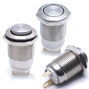 Interruptores de Botón <span class=keywords><strong>Pulsador</strong></span> Momentáneos de 12 mm, Acero Inoxidable, IP65, Impermeables, 1NO, <span class=keywords><strong>2</strong></span> <span class=keywords><strong>Pines</strong></span>, para Electrodomésticos - Product Image 6