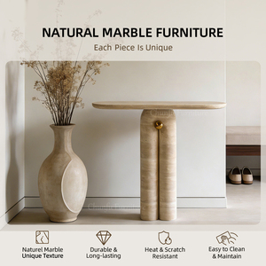 <span class=keywords><strong>Tavolo</strong></span> Consolle Moderno Convertibile con Gambe Divise in Marmo Verde <span class=keywords><strong>Allungabile</strong></span> per Ingresso Villa, Arredamento di Lusso per Interni, Marca Chunfu - Product Image 3