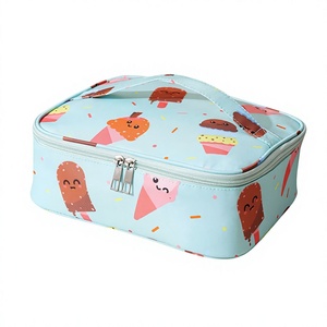 Sac à déjeuner isotherme carré en tissu épais, motif dessin animé mignon, résistant à l'eau, écologique, pour bento, portable et pliable - Product Image 5