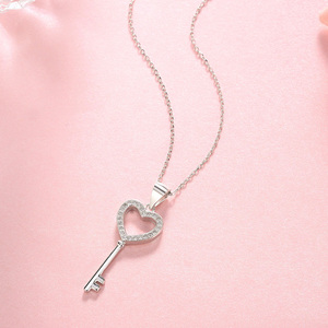 Regalo di Moda Personalizzato, Ciondolo <span class=keywords><strong>Portachiavi</strong></span> in <span class=keywords><strong>Argento</strong></span> Sterling <span class=keywords><strong>925</strong></span> con Zirconi, Placcato in Rodio e Oro - Product Image 3