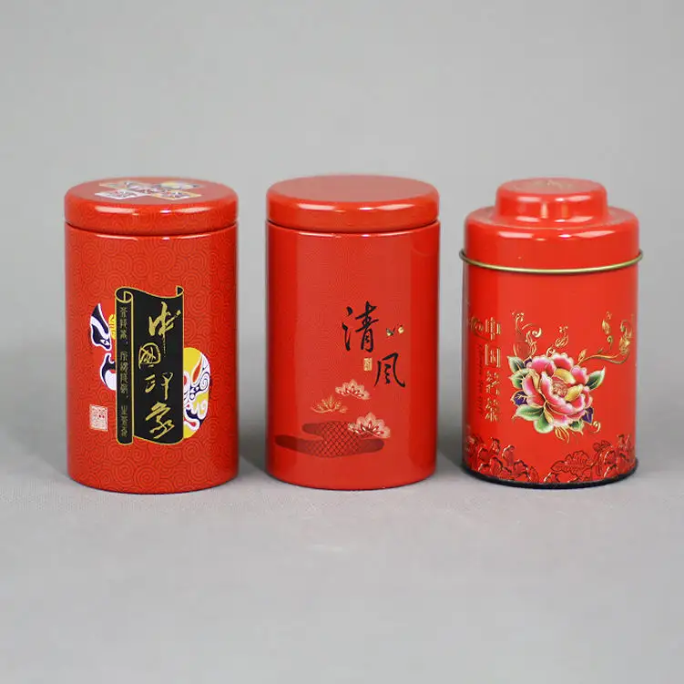 Wholesale Round Mini Tin Boxes Storage Gift Tea Coffee Sugar Canister Packaging Tinplate Tin Container Metal Tinplate Can