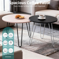 Maßgefertigte Moderne Ineinanderstellbare Kaffee-Beistelltische 2er-Set mit Metallrahmen Eisenbeinen